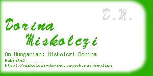 dorina miskolczi business card